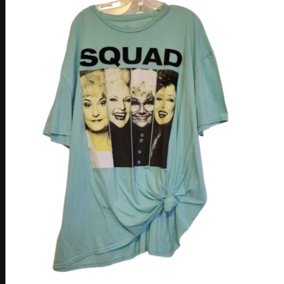 NEW 3X GOLDEN GIRLS SQUAD MINT GREEN TSHIRT TOP NWOT NO TAGS - Picture 1 of 6